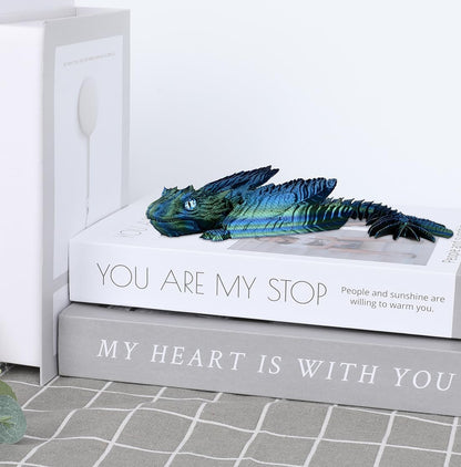 3D Printed Dragon, Feathered Wyvern Dragon, Articulated Dragon, Fidget Dragon Toys for Adult, Home Office Decor Executive Desk Toy
