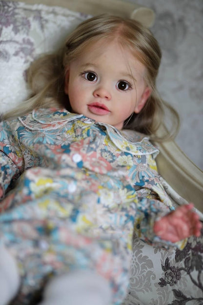 iCradle 26 Inch Big Realistic Reborn Toddler Girl Doll Handmade Silicone Soft Vinyl limbs and cloth