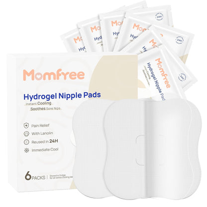 Hydrogel Nipple Gel Pads for Breastfeeding: Soothing Nursing Pads Reusable Instant Cooling Relief |