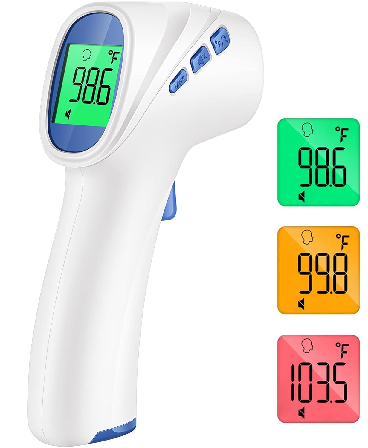 Forehead Thermometer for Adults and Kids, Digital Baby Thermometer with Fever Alarm, Fast Accurate