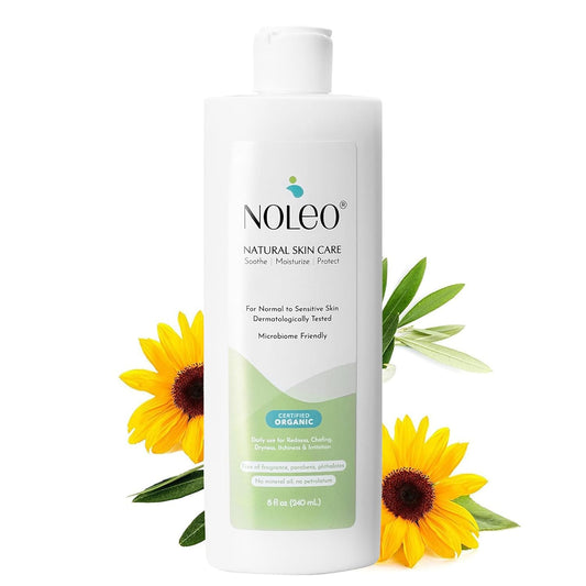 NOLEO Natural Skin Care – Deep Moisturizer for Sensitive Skin | Soothes Redness, Chafing & Irritation | Non-Toxic, EWG Verified, Organic | Face & Body Cream for Adults & Babies – 8oz