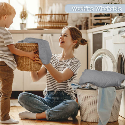 Yoofoss Waterproof Crib Mattress Protector 2 Pack, Quilted Crib Mattress Pad Cover Ultra Soft and