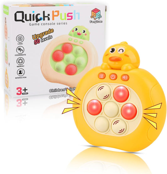 Quick Push Console with Instant Sound Feedback | Handheld Fast Speed Pushing Game | Pop The Target Interactive Educational Sensory Fidget Toy for Kids Adults | Fun Toy for Children 3-12
