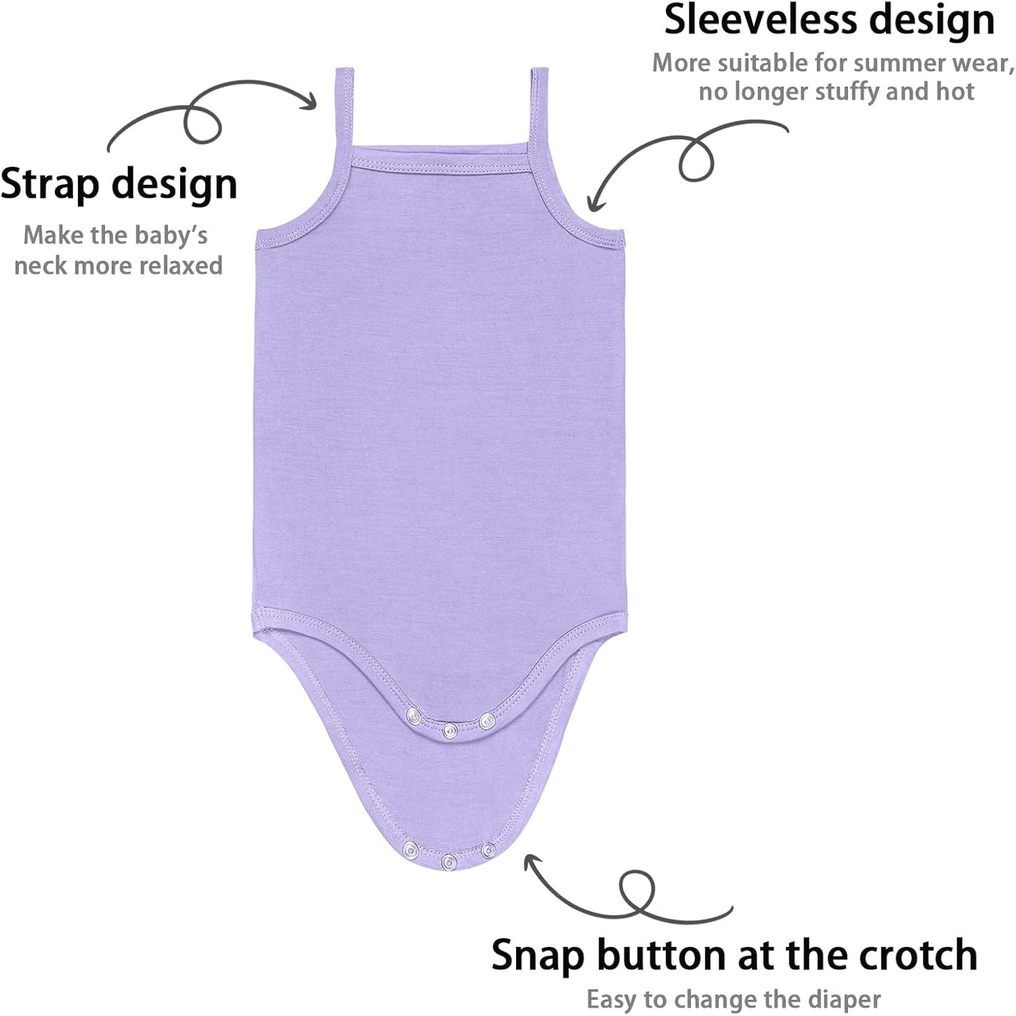 GUISBY Rayon Made from Bamboo Undershirt boy Girl Bodysuit for baby 3-Packs