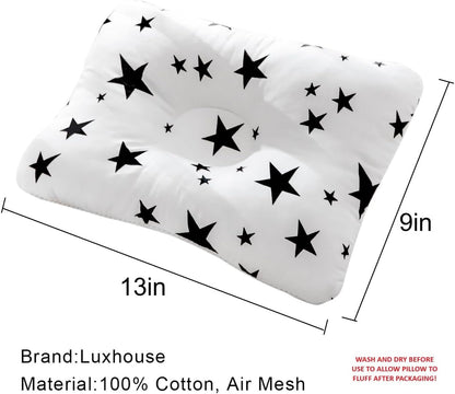 Unisex Pillow 13x9x2, Hypoallergenic Airmesh Breathable Cool 100% Cotton, Control Sweat, Ideal for Travel, Small, Car, Travel, MultiFunctual Small Decor Pillows
