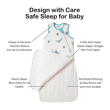 BubblePanda Rayon Made from Bamboo Sleep Sack 18-24 Months 0.5 Tog Soft Lightweight Toddler Sleep Sack 2t for Babies 2-Way Zipper Wearable Blanket Baby 18 Months