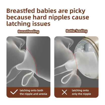 PPSU Natural Breast-Like Bottle with Nipple(3-7 Months),10oz，2pack