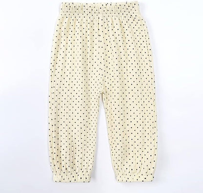 MYGBCPJS Baby Boys Girls Cotton Linen Trousers Kids Casual Ankle Pants Loose Long Bloomers