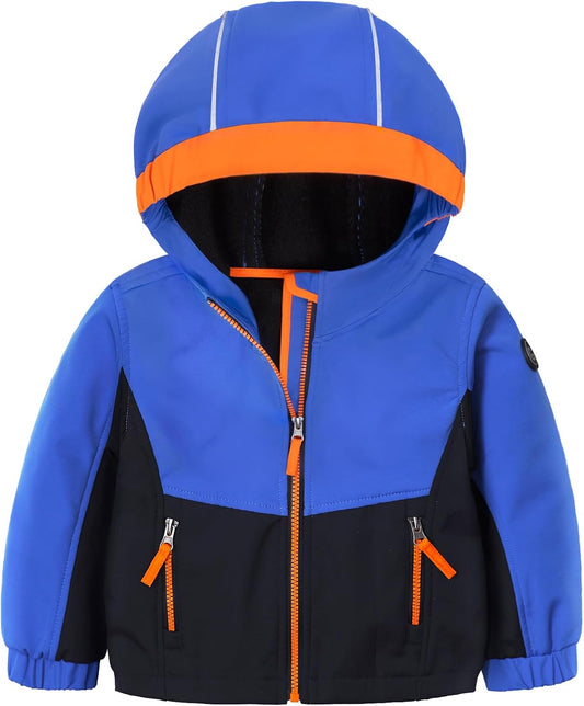 GEMYSE Toddler Boys Jacket Water repellent Baby Kids Windbreaker Jacket Fleece Toddler Coat Spring Fall Outerwear