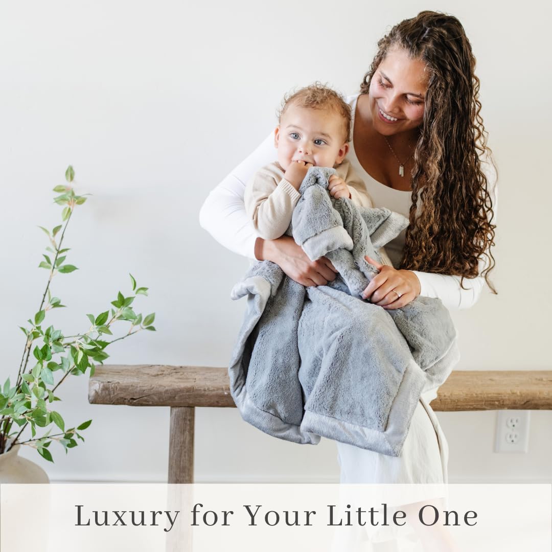 SARANONI Receiving Blankets for Babies Super Soft Boutique Quality Lush Luxury (Gray, Receiving 40"