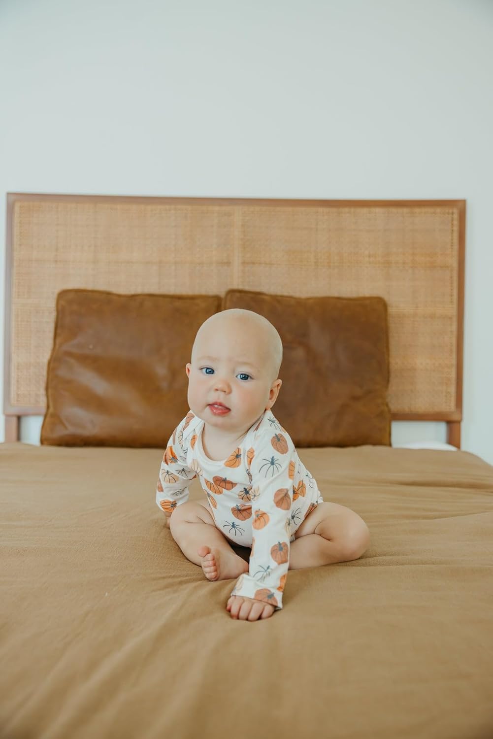 Copper Pearl Long Sleeve Bodysuit Baby: Ultra Soft Baby for Newborns, Boys, and Girls - Stylish, Comfortable, Overlap Shoulders, Premium Knit Fabric - Newborn, Karver