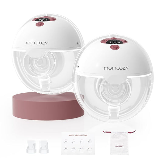 Momcozy M5 Lite Hands-Free Wearable Breast Pump, DoubleFit Flange for Baby-Like Comfort, 3 Modes &