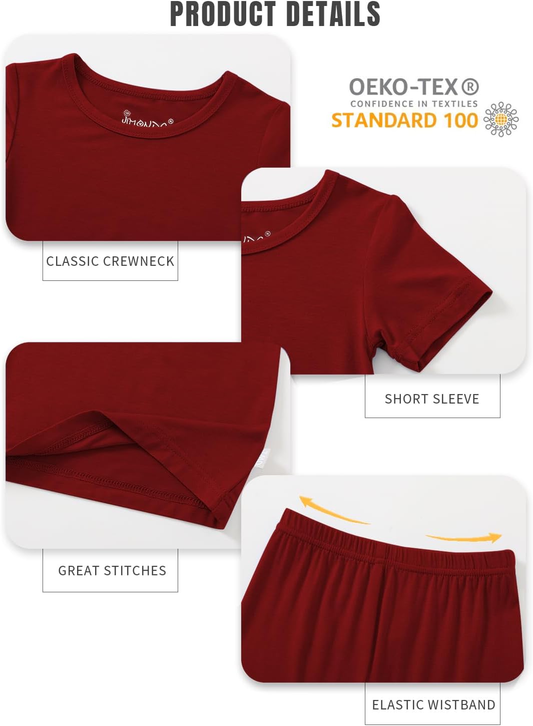 Jimonda Baby Boys Girls Pajama Sets Toddler Sleepwear Cool Jammies 2pcs Viscose from Bamboo PJs