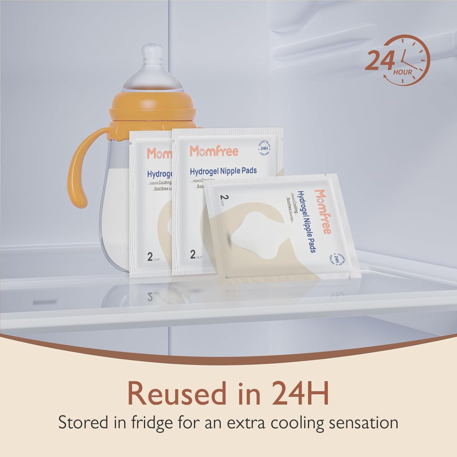 Hydrogel Soothing Gel Pads for Breastfeeding: Breast Pads Reusable for Instant Pain Relief |