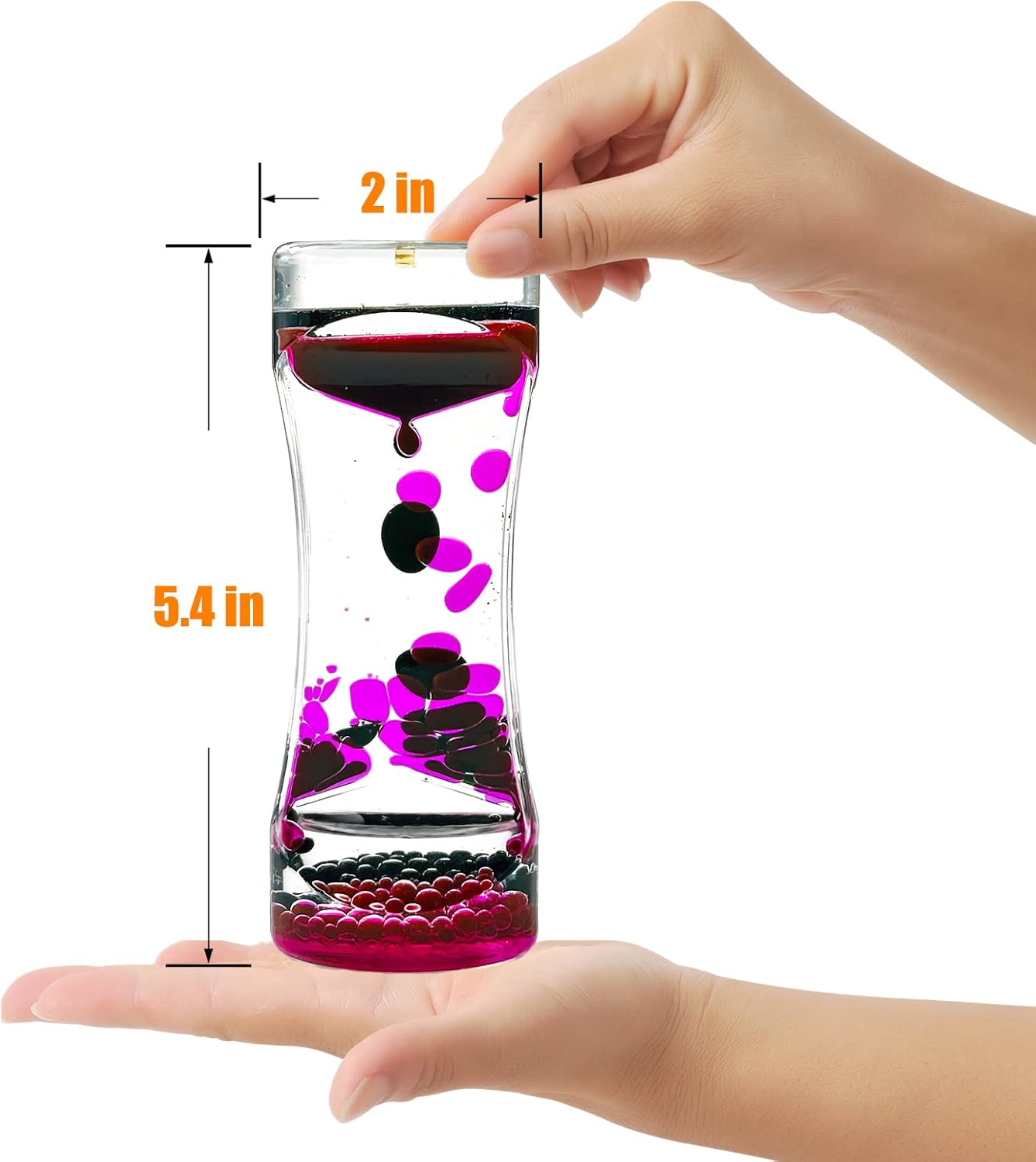 Liquid Motion Bubbler Timer Sensory Toys for Relaxation, Water Timer Fidget Toy for All Age, Motion Bubble Toy Sensory Play for Office Home (Purple & Black, 1 Pack)