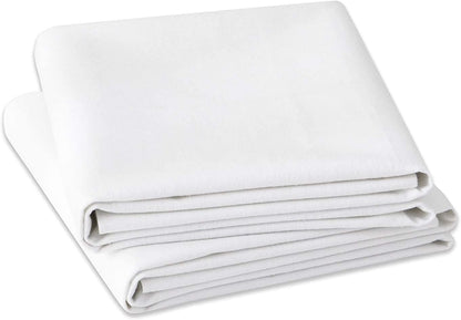 Flannel Crib Protector Pad，100％ Waterproof Mattress Protector Pad, One Size, 34" X 36"-2Pack