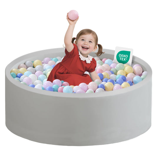 Zedachica Ball Pit for Toddlers 35.43''x11.81 Baby Ball Pits Soft Memory Foam Ball Pit Round Kids