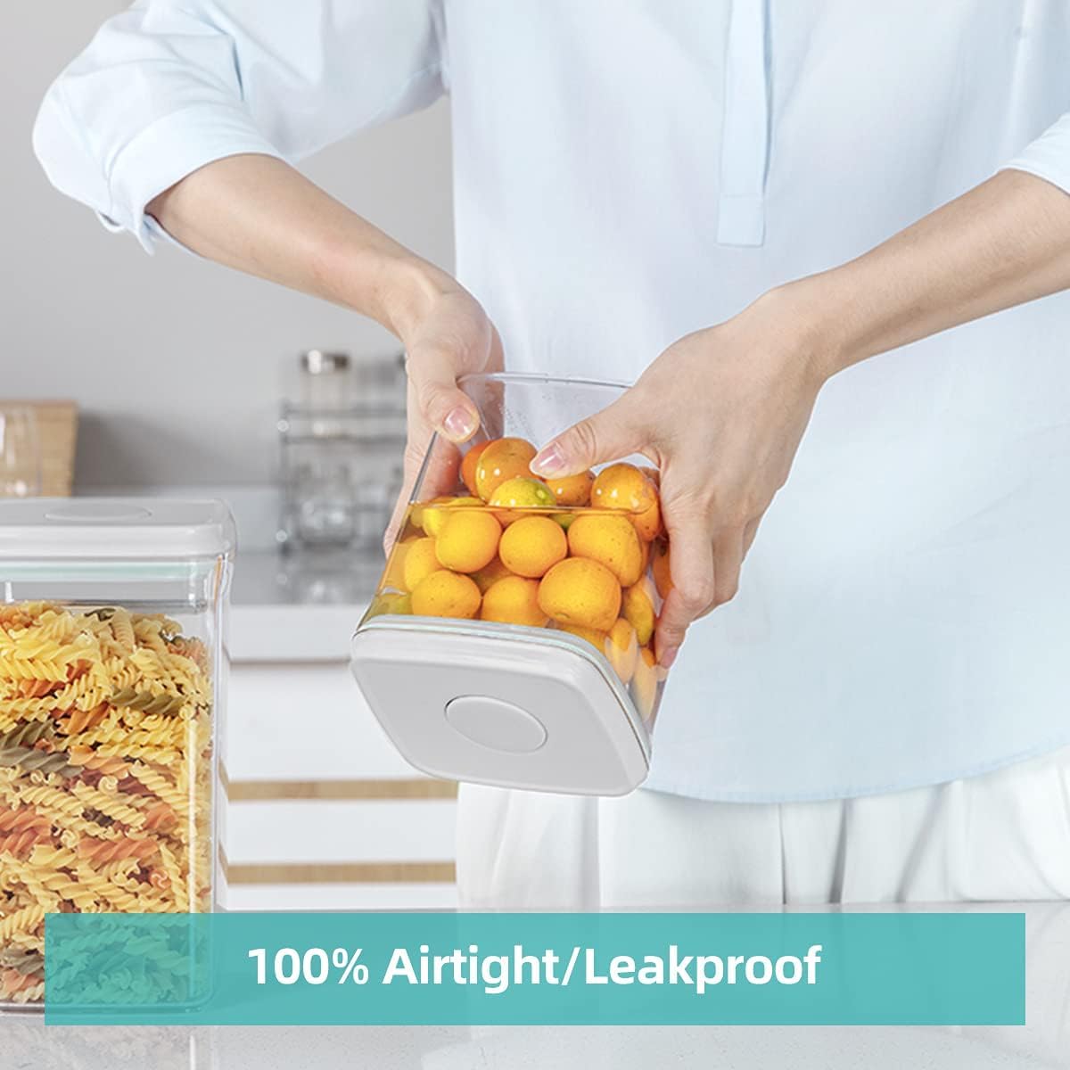 Ankou Food Airtight Containers (1500ml) 1.5 Qt Pop Up Food Formula Container With Lids, Bpa-Free