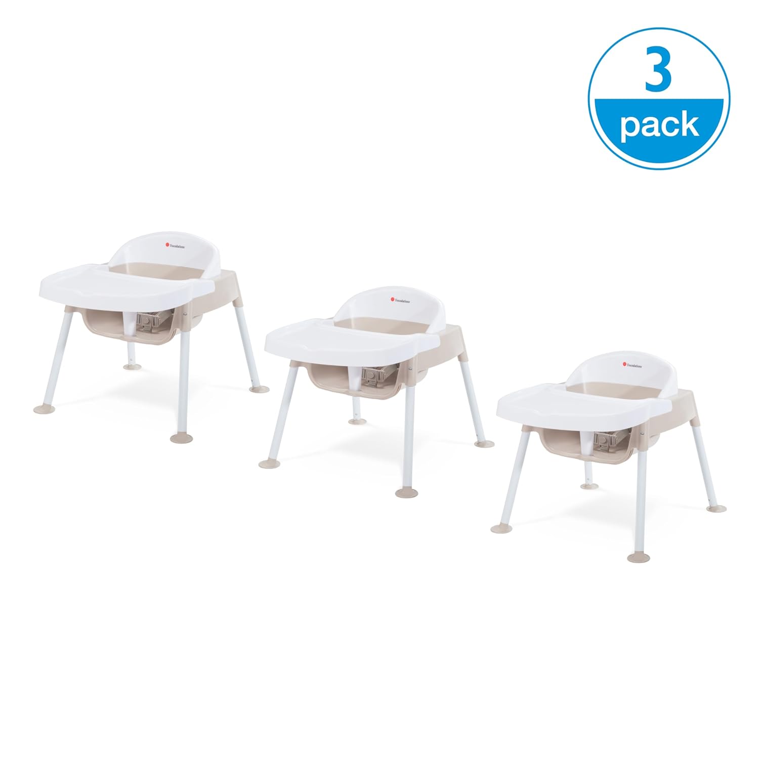 Foundations Secure Sitter Feeding Chairs Multipack, No-Tip Feet, 3-Point Adjustable Harness