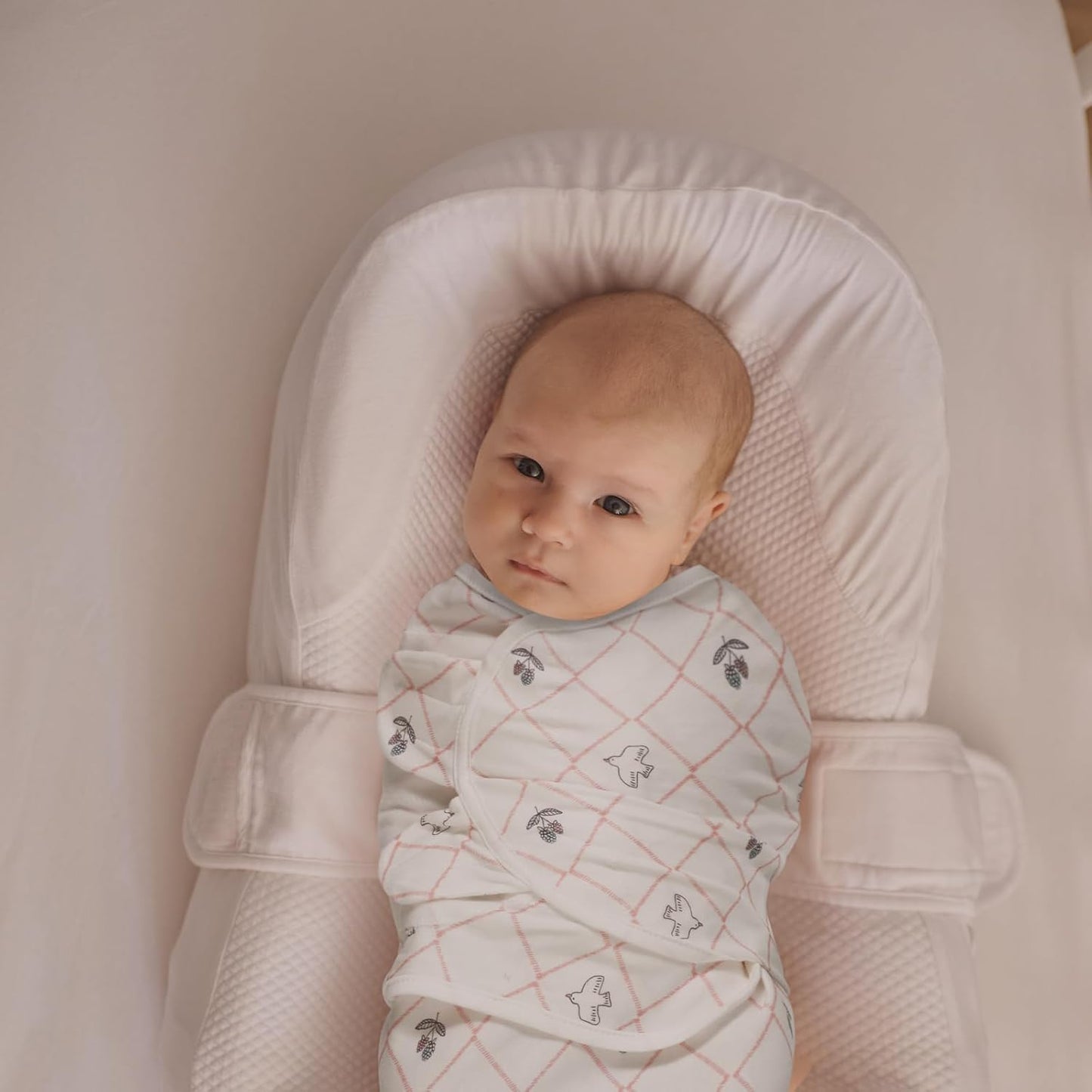 Baby Swaddle Sacks, 3-Pack Newborn Organic Cotton Swaddle Wrap, Adjustable Swaddling Blankets