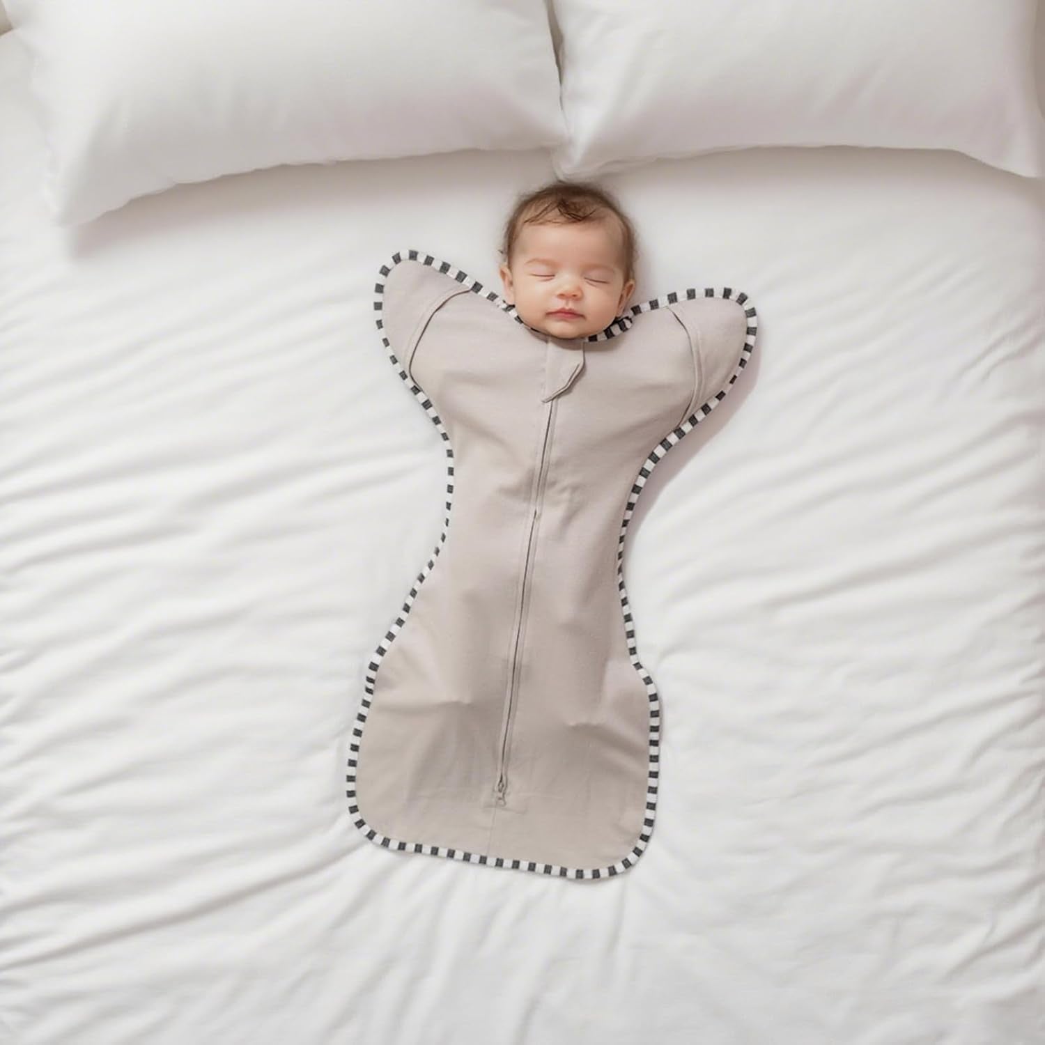 Baby Swaddle Blanket for Newborns and Infants,2-Piece Set Infant Pajamas,Bidirectional Zipper,Easy