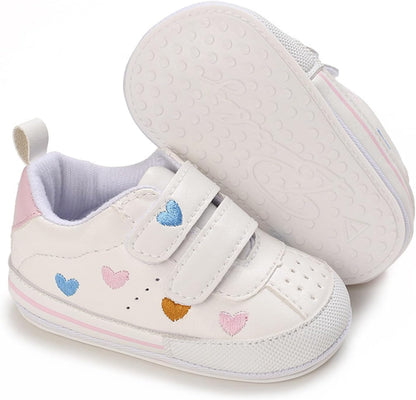 SOFMUO Baby Boys Girls High Top Ankle PU Leather Sneakers Soft Rubber Sole Infant Moccasins Newborn Oxford Loafers Anti-Slip Toddler Wedding Uniform Dress Shoes