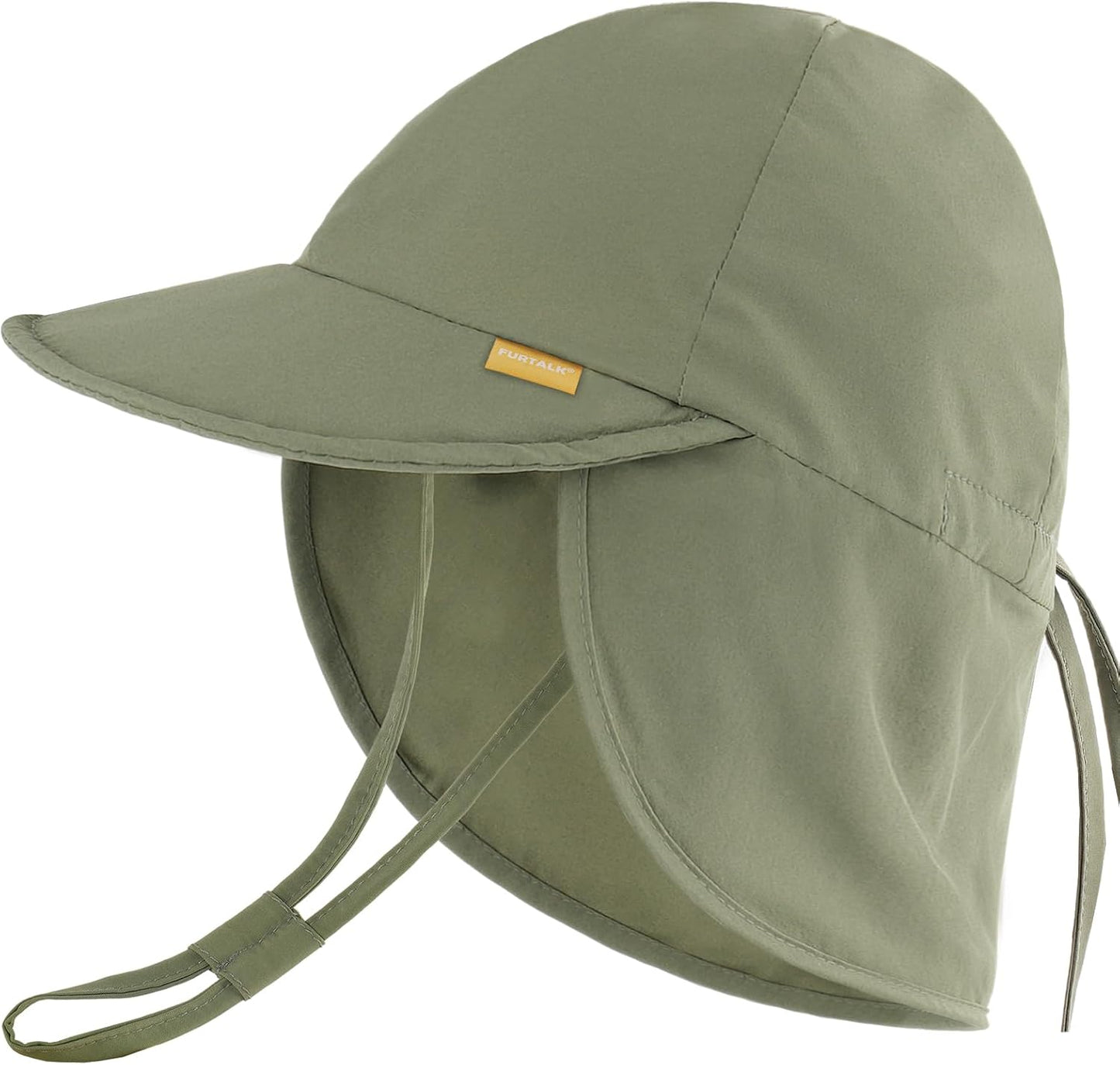 FURTALK Baby Sun Hat Summer Beach Hat UPF 50+ Adjustable Soft Baby Swim Hat with Neck Flap