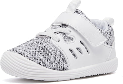 MORENDL Toddler Sneakers Baby Boys & Girls Barefoot Shoes Lightweight Breathable Walking Running Tennis Athletic Sport Shoes