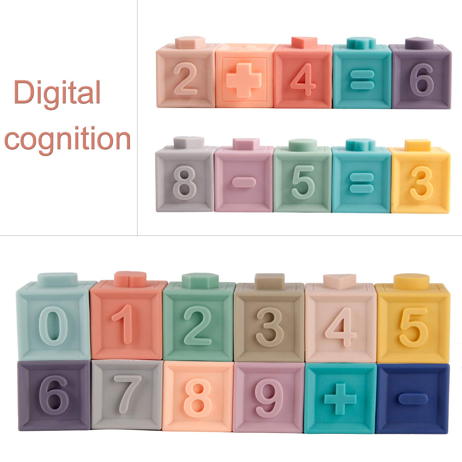 Mini Tudou Baby Blocks Toys, Soft Building Blocks for Babies 6-12 Months