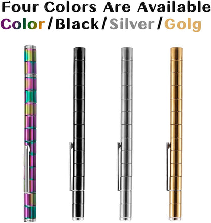 Black Fidget Pen Toy, Sensory Tool EDC Fidgeting Game for Adults, Cool Gadget Best for Stress and Anxiety Relief and Kill Time,Novelty Gifts for Teen and Adults