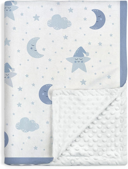 Star Baby Blanket 30 x 40 Inches for Boys Girls, Toddler Newborn Infant, Soft Plush Receiving