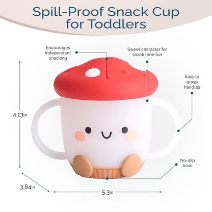 Itzy Ritzy Toddler Snack Cup - Spill-Proof Snack Cup for Toddlers with Soft Silicone Lid for Easy