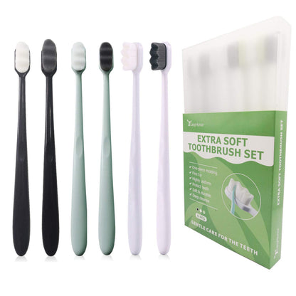 EasyHonor Extra Soft Toothbrush for Sensitive Gums, Micro Fur Manual Toothbrush with 20000 Soft