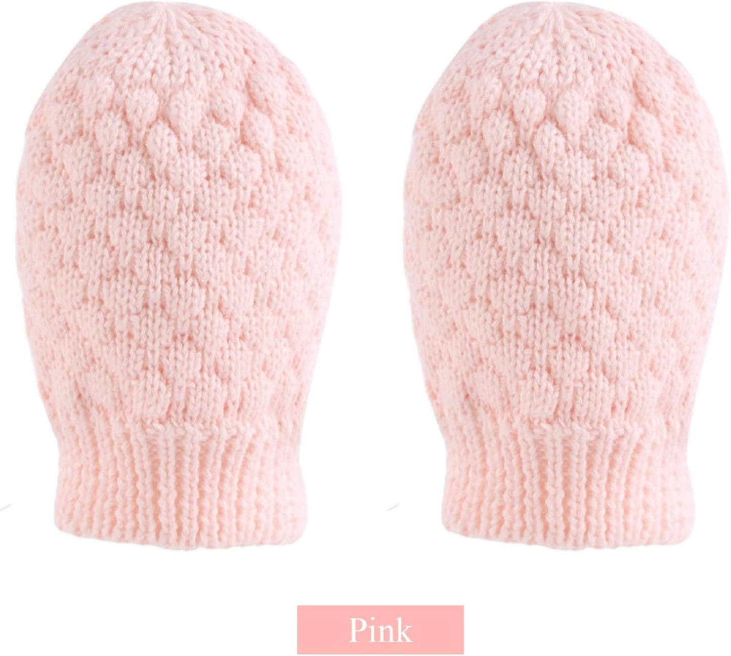 Baby Knit Mittens Toddler Boys Girls Gloves Winter Infant Newborn No Scratch Mitten 0-3 Years