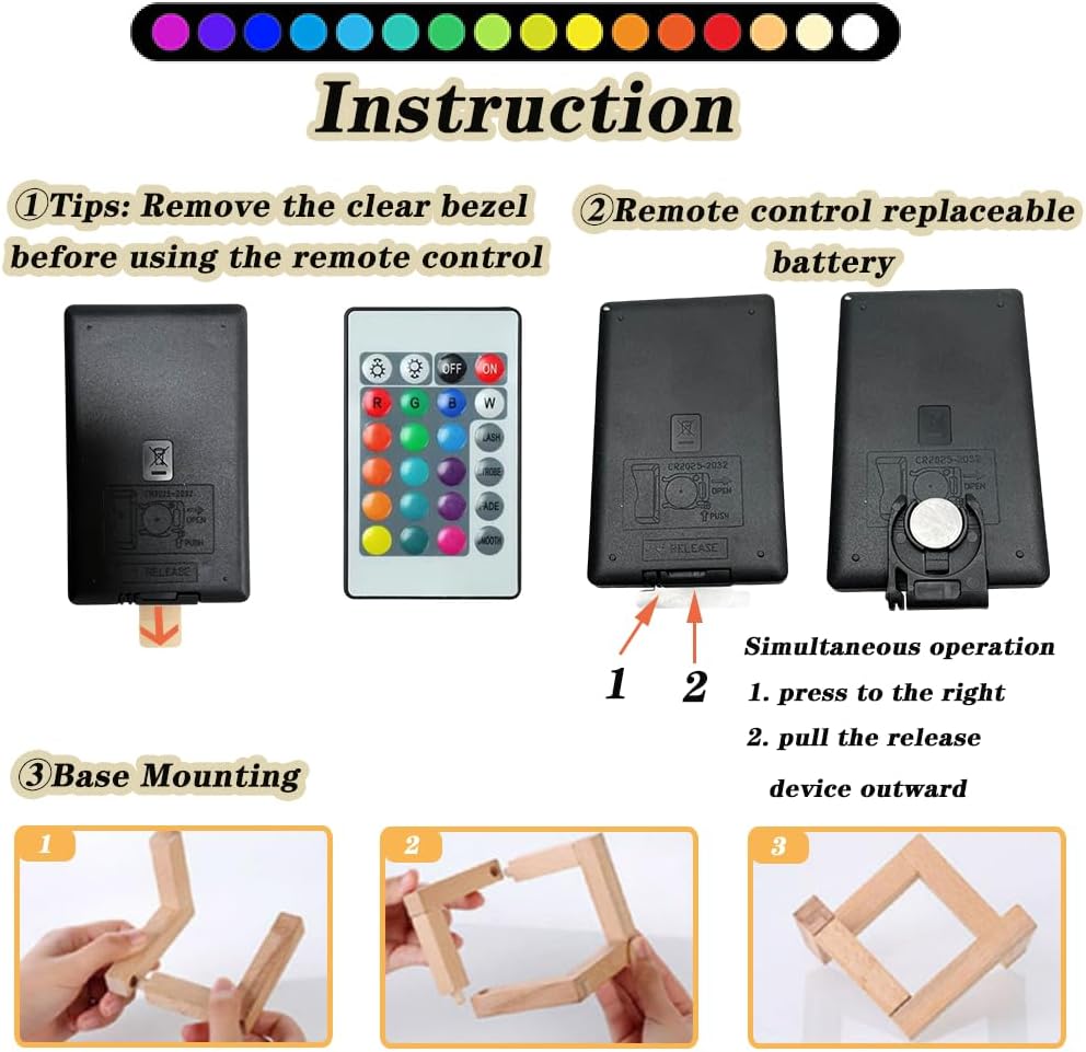 YDSIII Saturn Lamp 5.12 inch Moon Lamp Galaxy Lamp 16 Colors LED 3D Moon Light USB Rechargeable Remote&Touch Control Nursery Room Decor Birthday Gift for Girls&Boys&Women