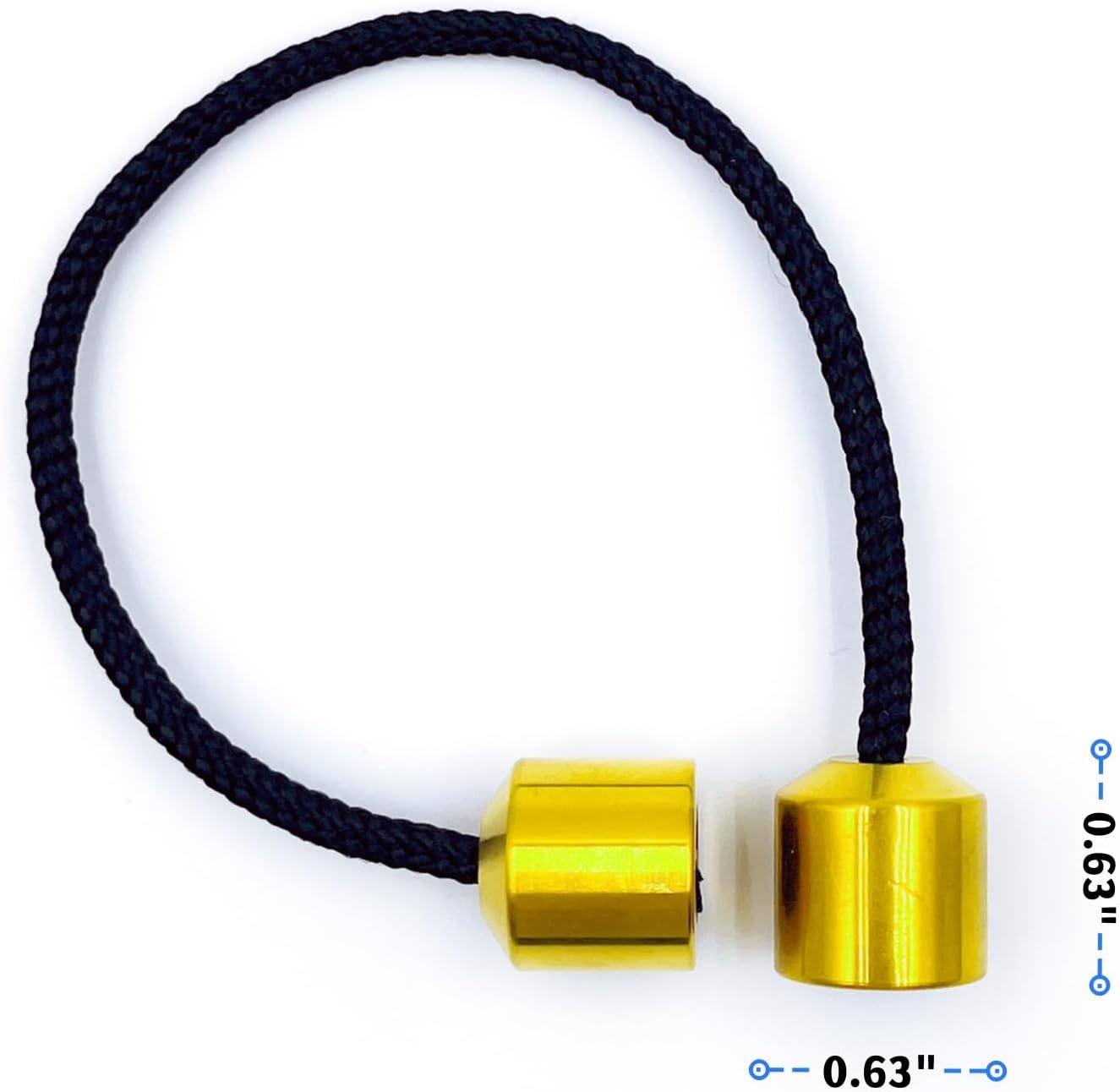 Titanium Alloy Beads - Worry Fidget Beads Skill Toys - Portable EDC Metal Fidget Toys - Gifts for Skill Players - with Parachute Cord (Golden)