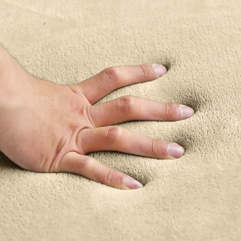 Loartee Nursery Rug Coral Velvet Crawling Area Rug (6'8"x9'2", Brown) for Toddler Children Play, Yoga, Exercise Pads Carpet