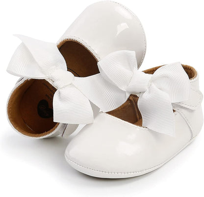 Baby Shoes Mary Jane Flats Non Slip Soft Sole Infant Toddler Sneakers First Walkers Party Christmas Dress Shoes
