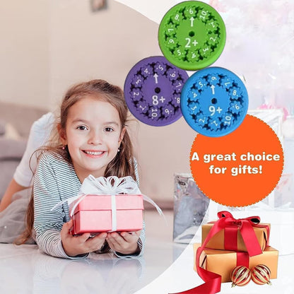 Math Fidget Spinners, Math Fact Fidget Spinner Toys, Counting and Early Education Toy for Kids，Math Games, Fidgeters Who are Learning Math (add Or Subtract 9pcs)
