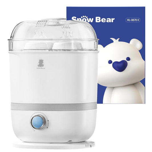 Snow Bear Baby Bottle Sterilizer and Dryer, 6-in-1 Electric Steam Bottle Sterilizer for Baby Bottle