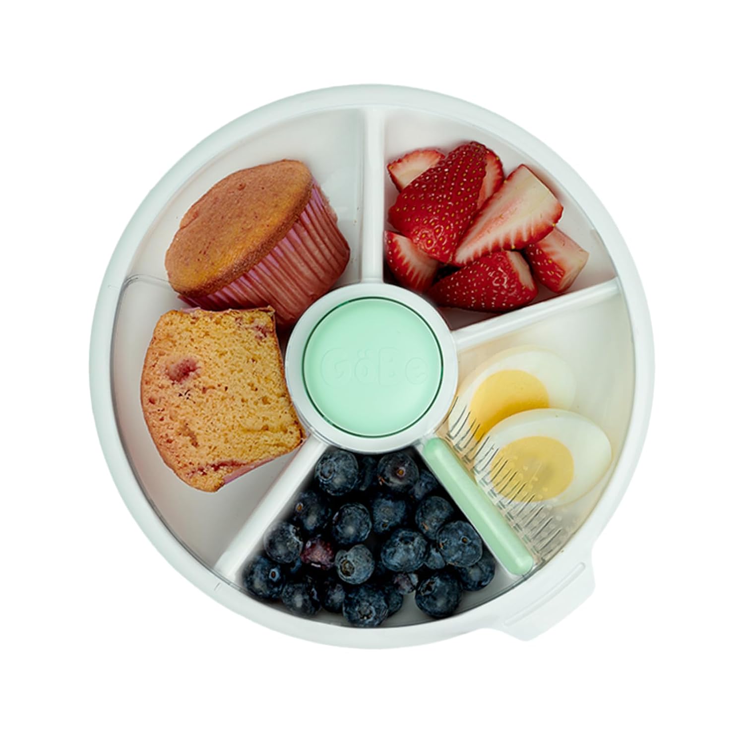 GoBe Kids Large Snack Spinner Slide Bundle with Hand Strap and Sticker Sheet - Reusable Snack