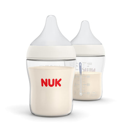 NUK Perfect Match 2-in-1 Natural and Anti-Colic Bottle with Slow Flow, Wide, Adaptable Nipple