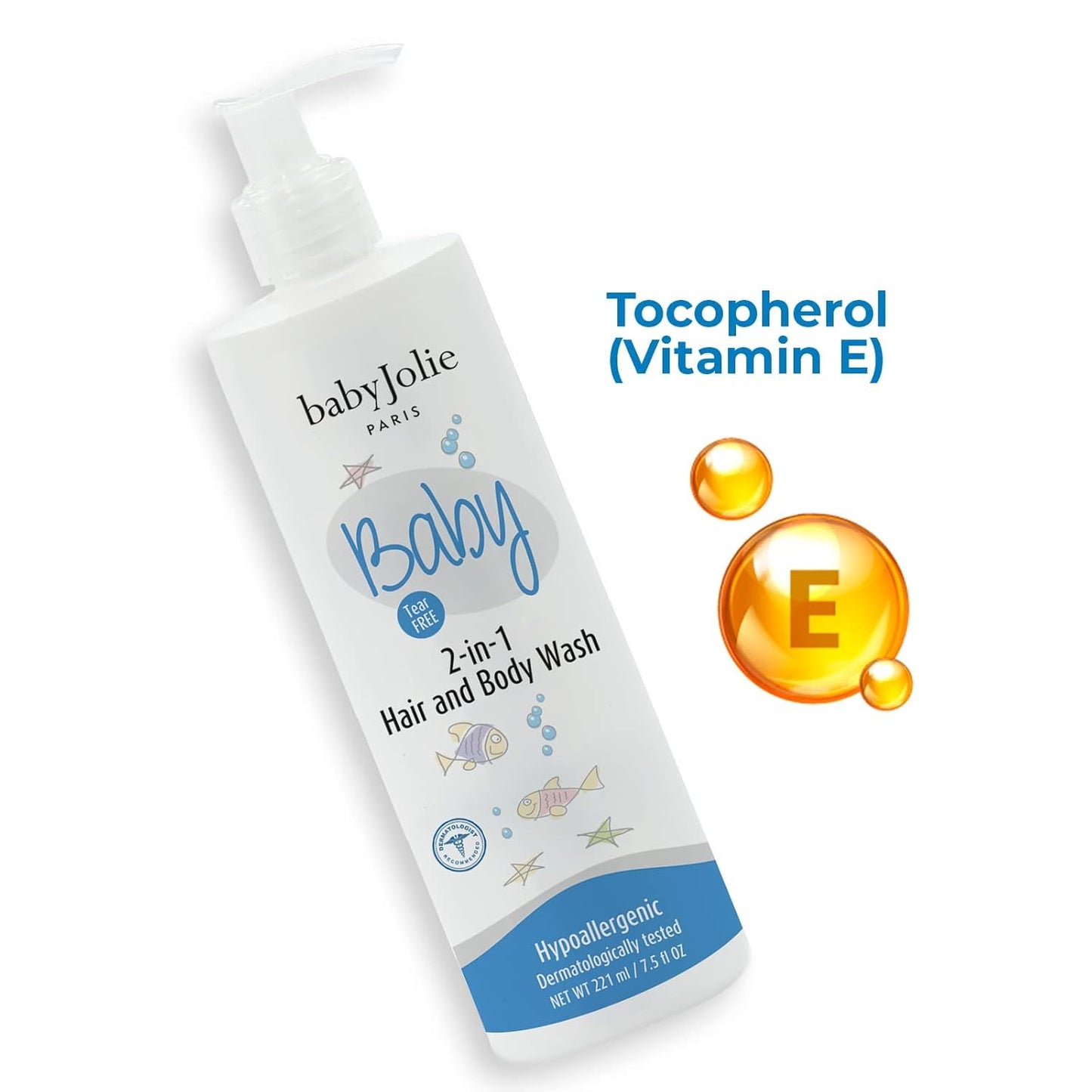 Baby Jolie Baby Body Wash, Kids Hair and Body Wash for Babies & Newborn 2-in-1, Shampoo + Soap |
