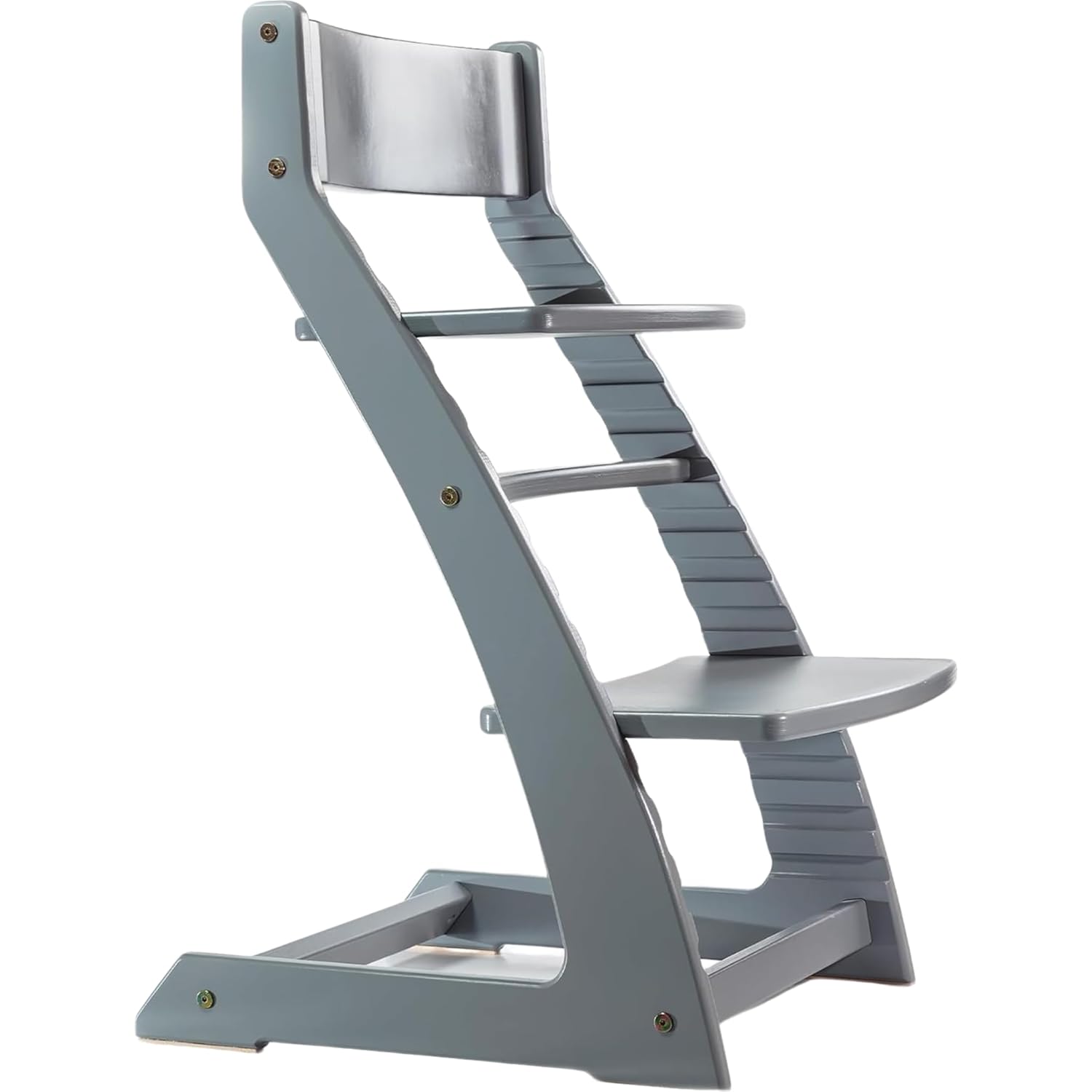 FORNEL Grey Wooden High Chair for Toddlers | The Grow-with-Me Adjustable Chair for Modern Farmhouse