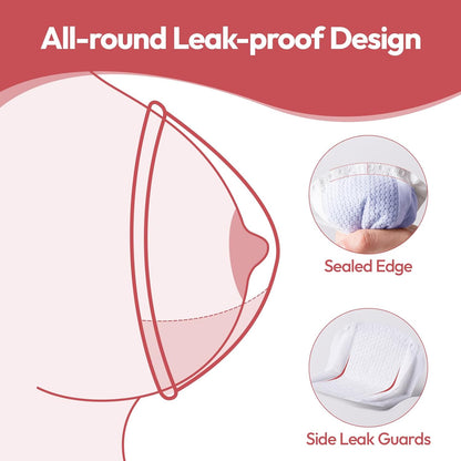 NCVI Disposable Ultra-Thin Nursing Pads 110 Count, Highly Absorbent Breast Pads for Leaking Milk