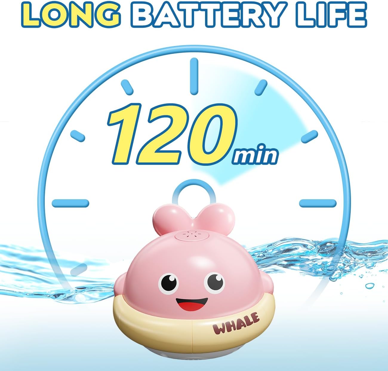 Light up Baby Bath Toys: Whale Bath Toy Sprinkler, Bath Toys for Kids Ages 1-3, Bathtub Outdoor