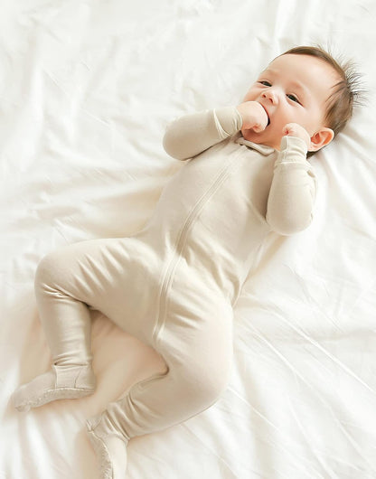 VAENAIT BABY Infant Toddler Boys Girls Footed One-Piece Sleep and Play Premium Modal Pajamas 1-2 Pieces