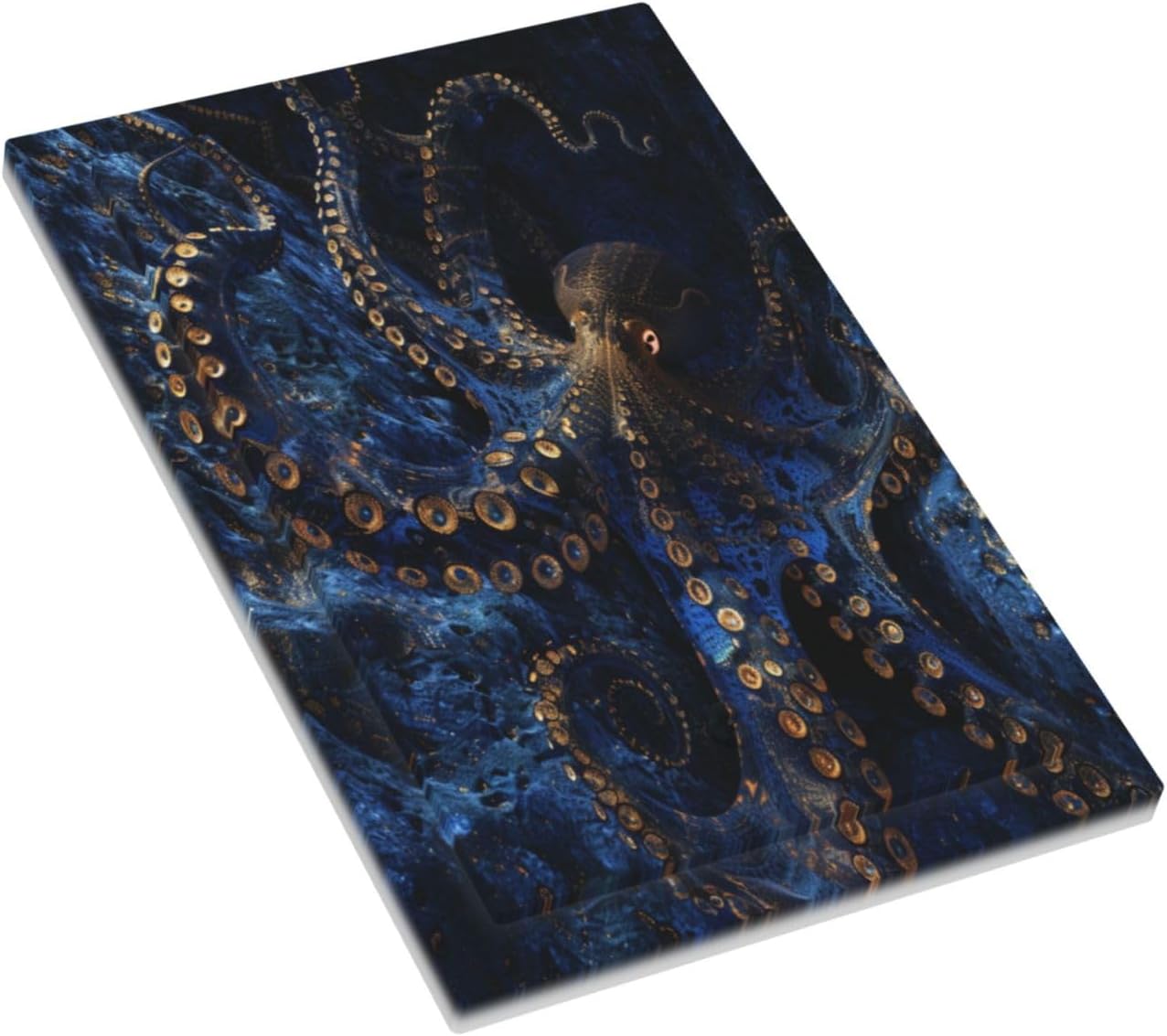 Decorative Switch Covers Plate Horror Night Blue Ocean Evil Octopus 1 Gang No Device Single Blank Outlet Covers Wall Plate Cover Light Switch Plate Electrical Faceplate for Bathroom Decor