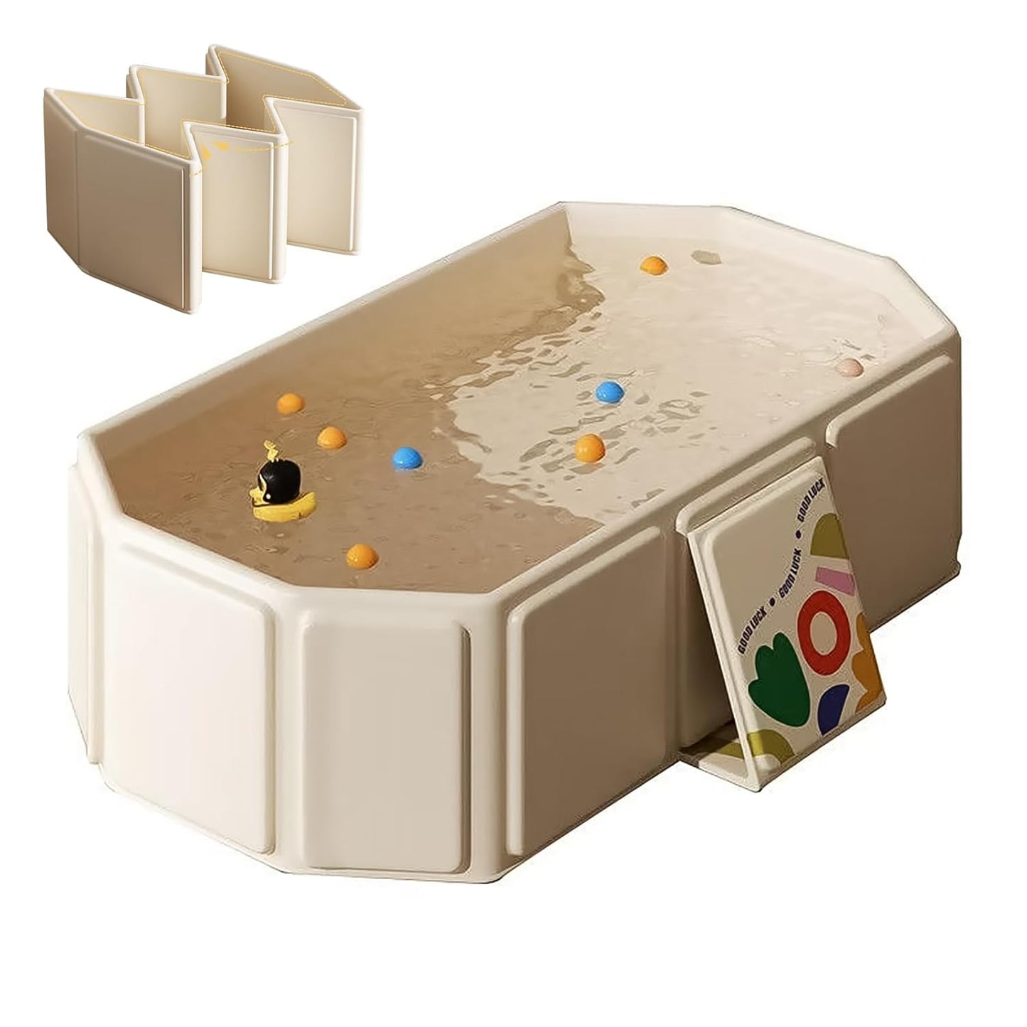 Collapsible Baby Bathtub, Portable & Foldable Bathtub for Newborns to Toddlers, Easy to Store