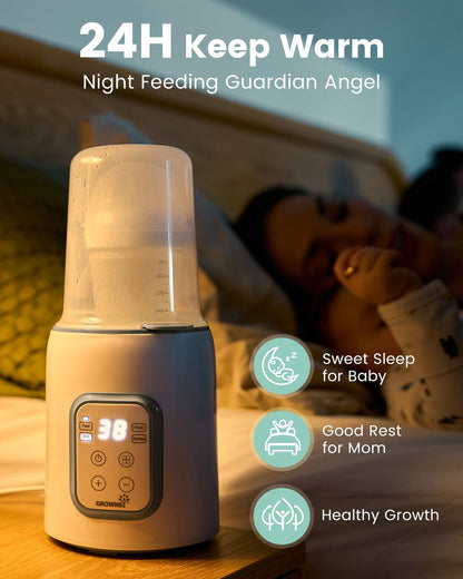 Bottle Warmer, GROWNSY 8-in-1 Fast Baby Milk Warmer with Timer for Breastmilk or Formula, Accurate